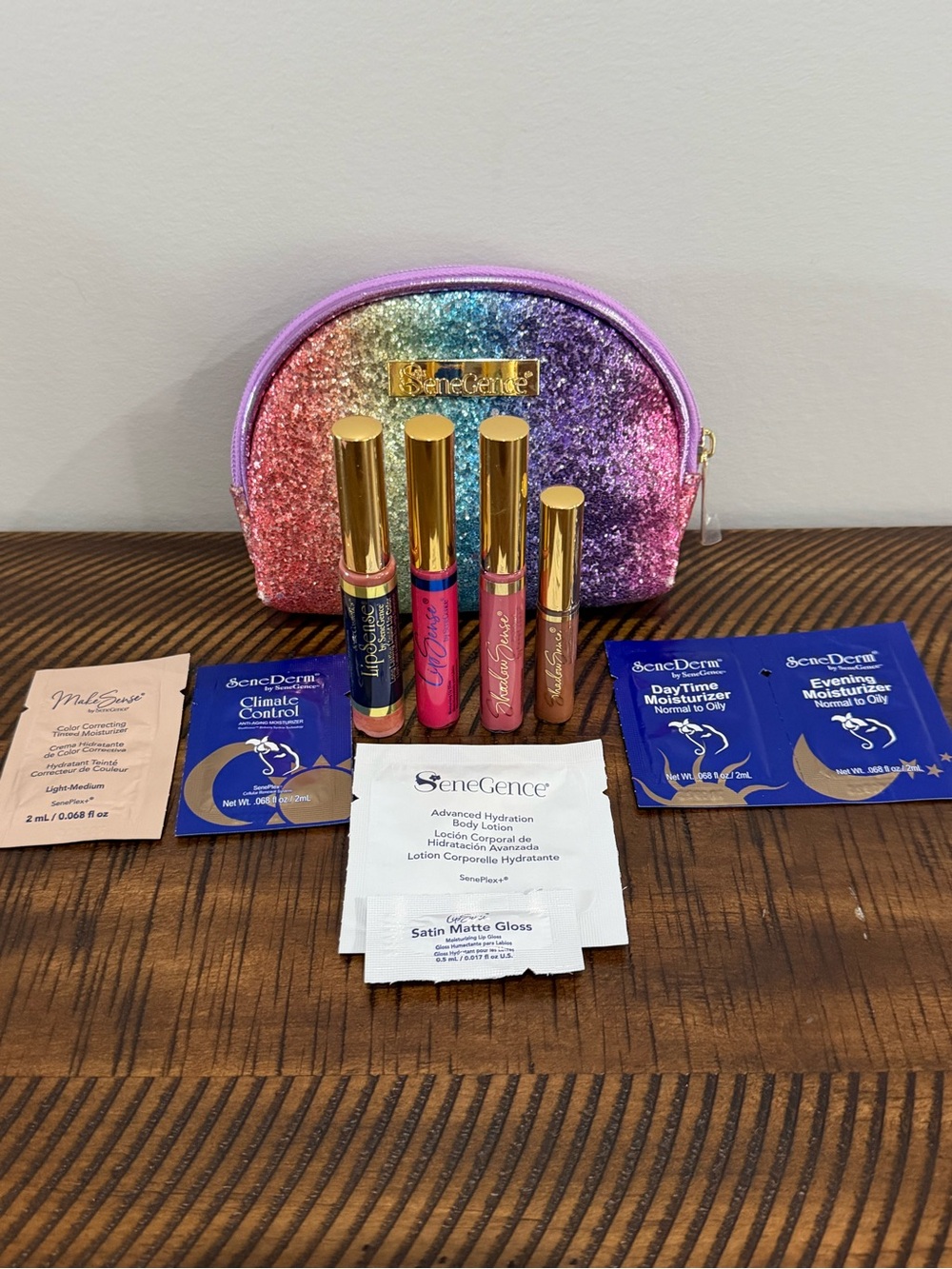 SeneGence First Love Watermelon & Bella LipSense ShadowSense Bundle + Bag
